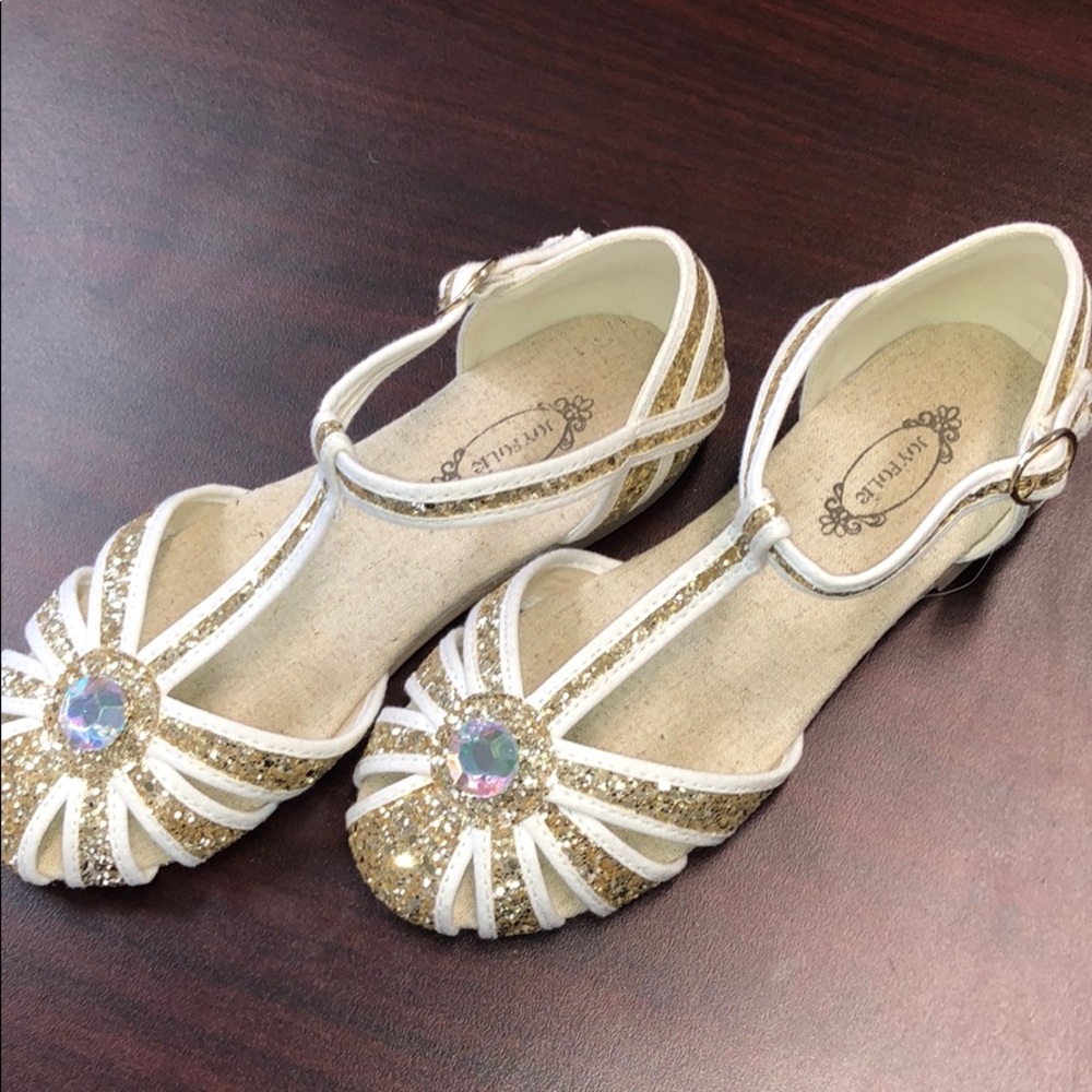 Joyfolie Gold Shoes Youth Size 2